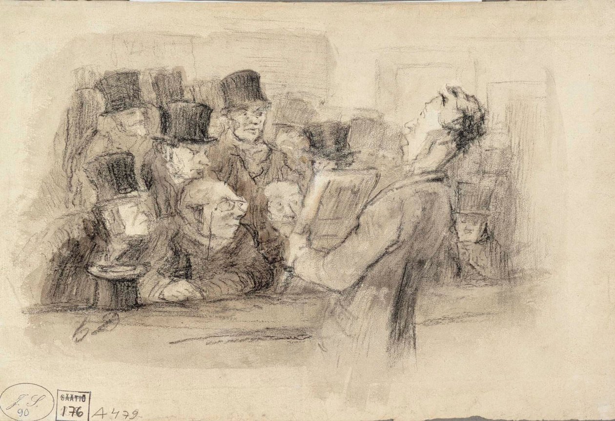 Målningauktion av Honoré Daumier