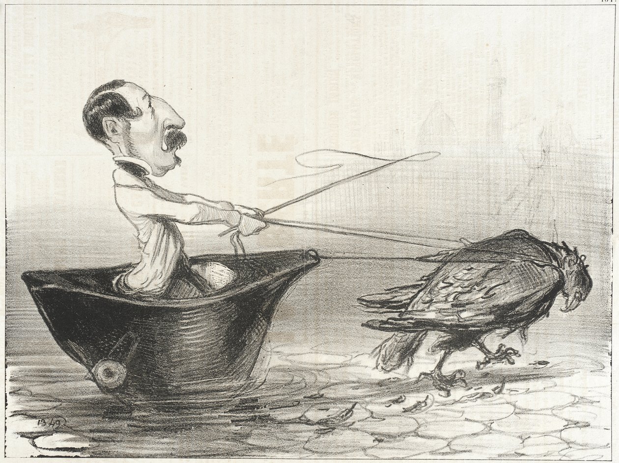 Napoleonskt ångfartyg av Honoré Daumier