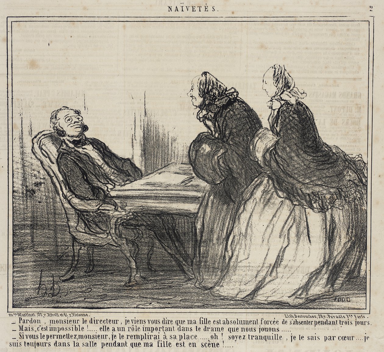 Förlåt, herr direktör... av Honoré Daumier