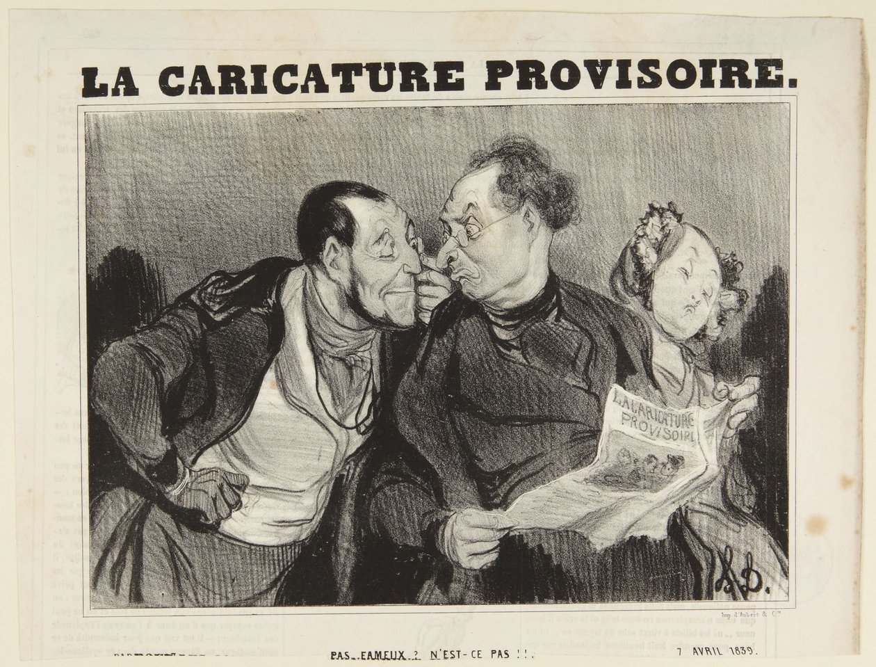 ...Inte särskilt bra? Eller hur!, ur serien Types Parisiens från La Caricature Provisoire av Honoré Daumier