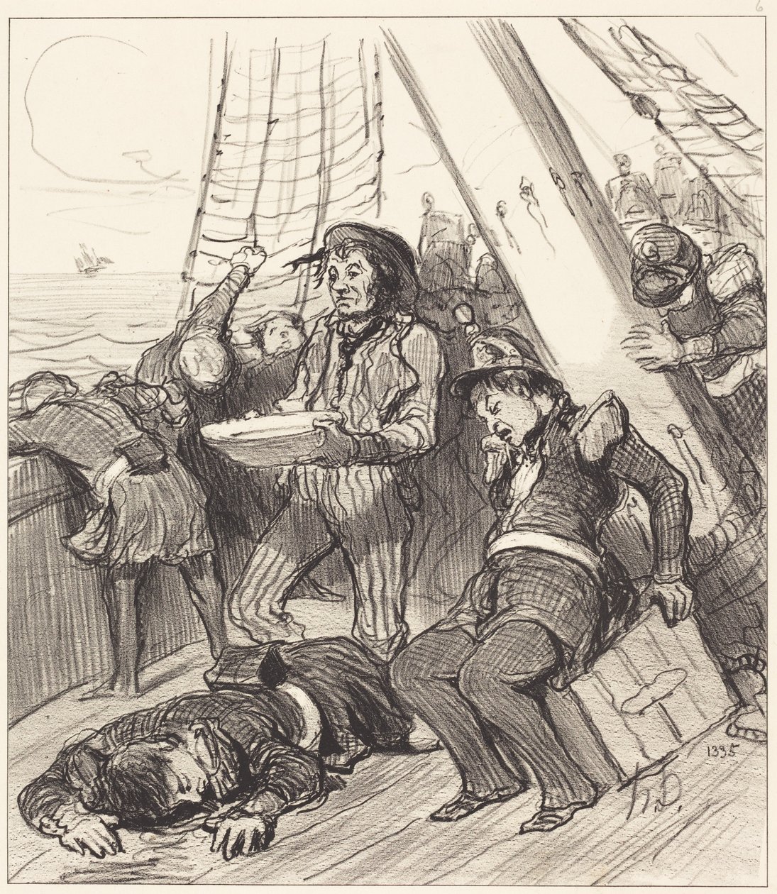 Flera medlemmar av nationalgardet som inte hade tänkt på... av Honoré Daumier