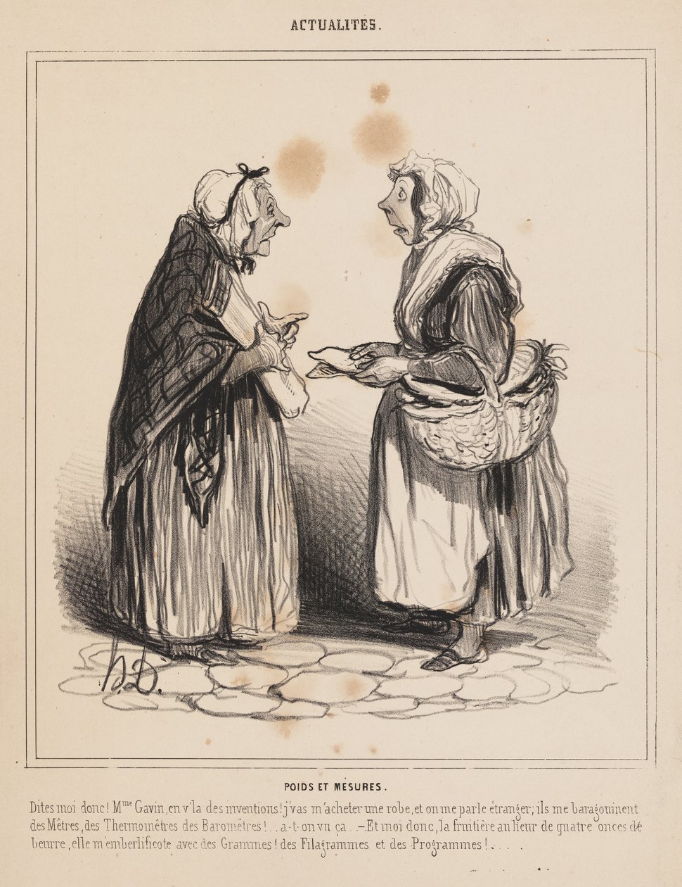Vikter och mått, ur "Actualités" av Honoré Daumier