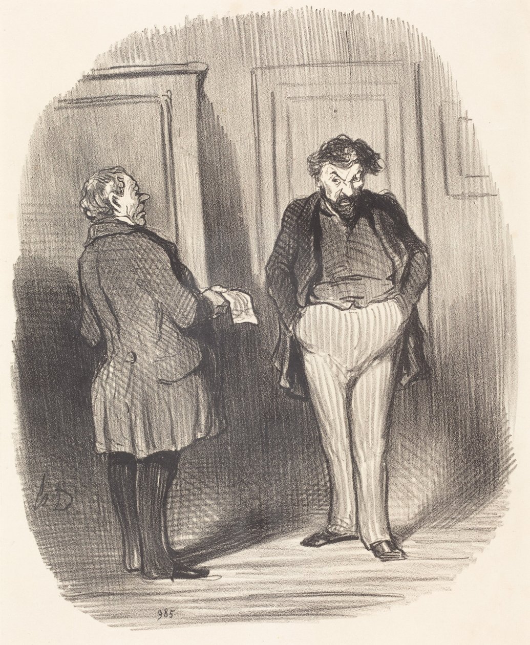 Kan ni säga mig...? Jag har influensa!... av Honoré Daumier