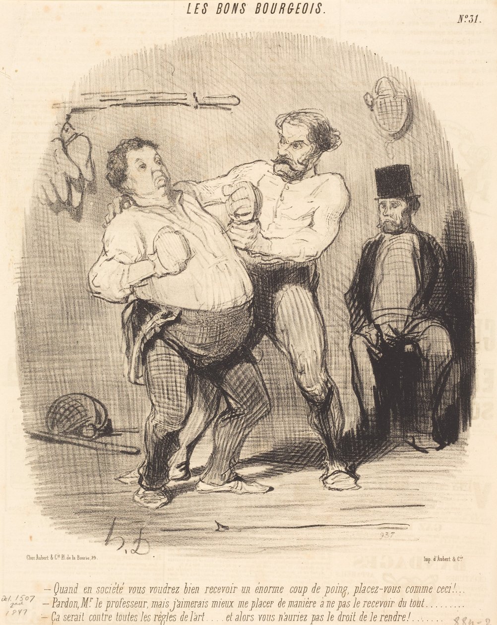 När ni i sällskap vill ta emot en... drink... av Honoré Daumier
