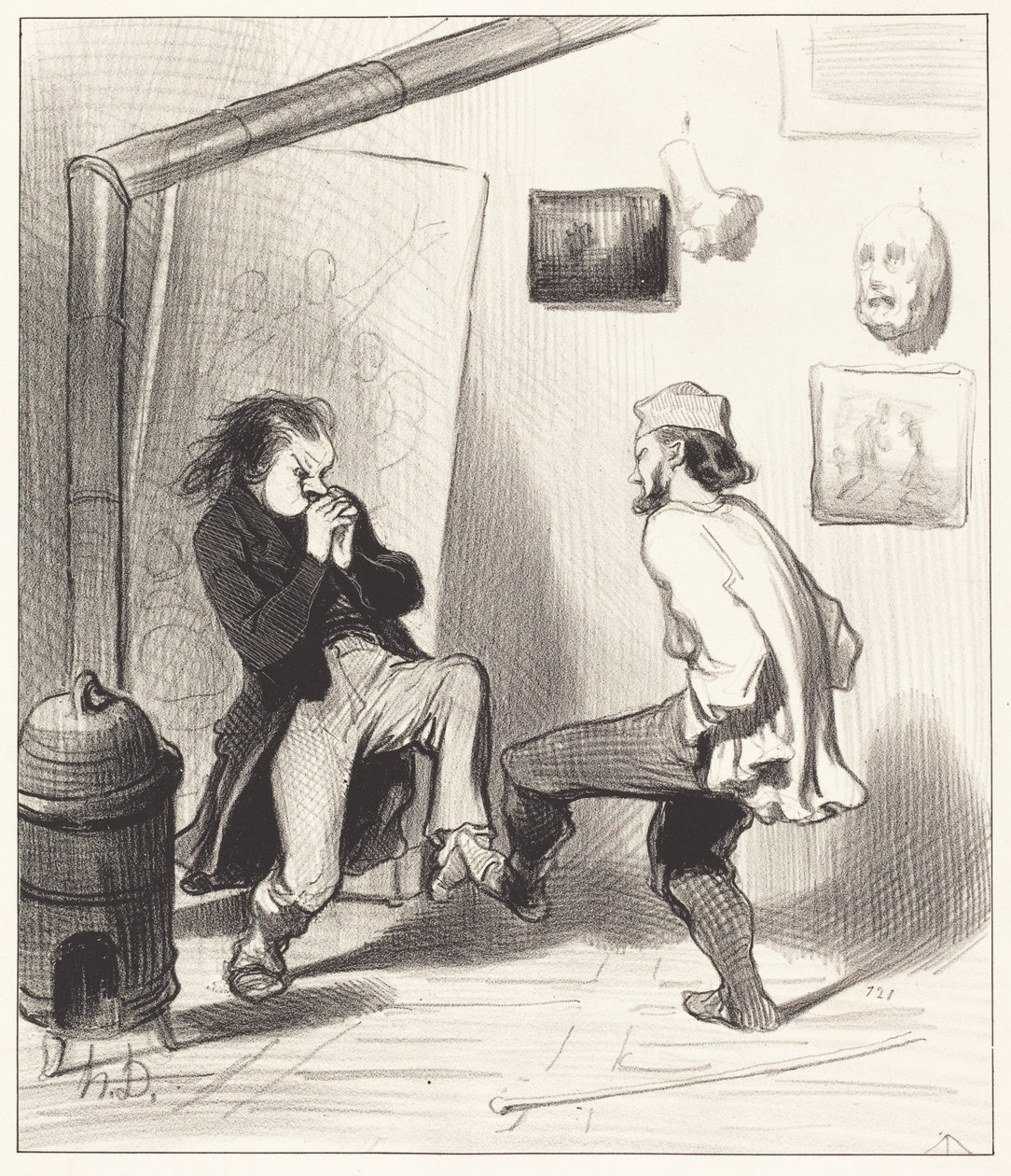 När vi brände hans sista staffli! av Honoré Daumier