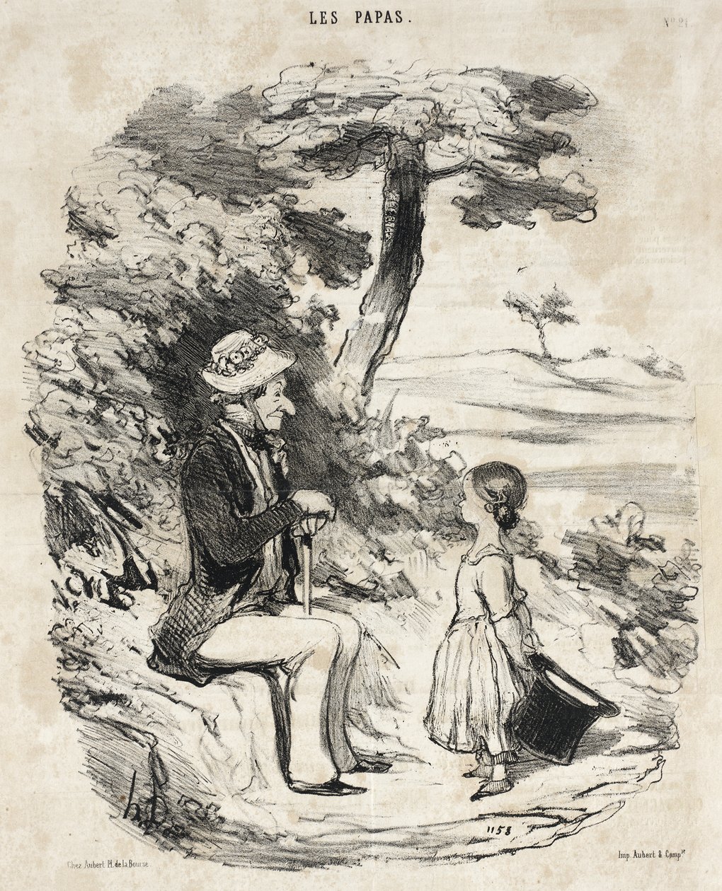 När man har en skämtsam far av Honoré Daumier