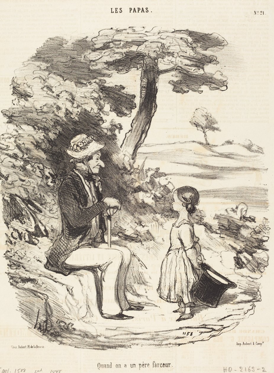 När man har en skämtsam far av Honoré Daumier