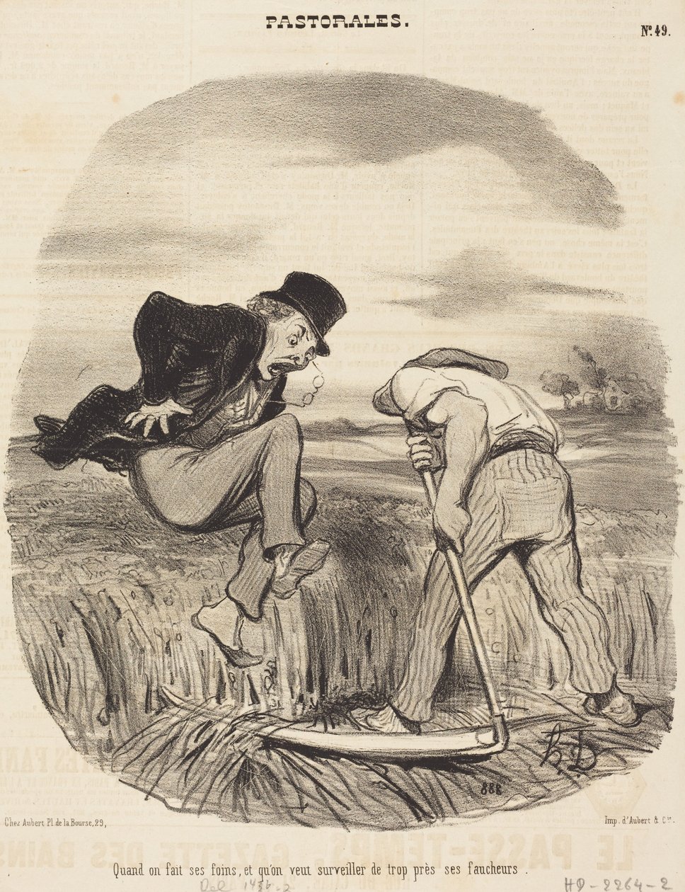 När man bärgar hö ... av Honoré Daumier