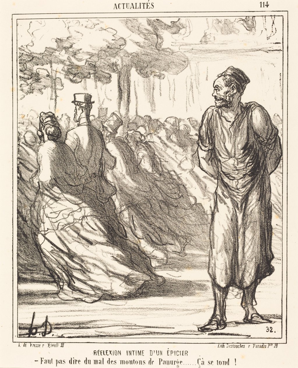 En kryddhandlares intima eftertanke av Honoré Daumier