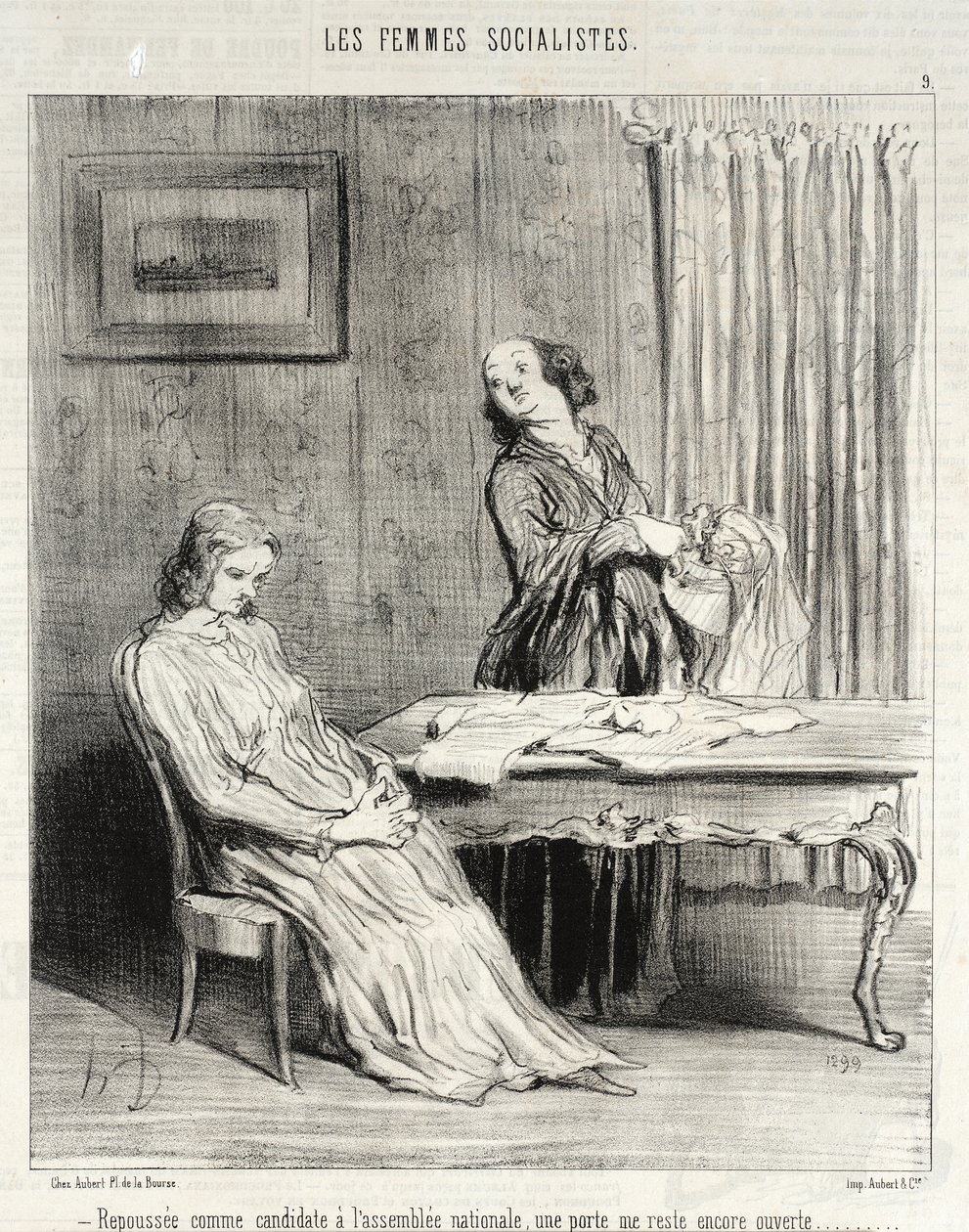 Avvisad... en dörr står fortfarande öppen för mig... av Honoré Daumier