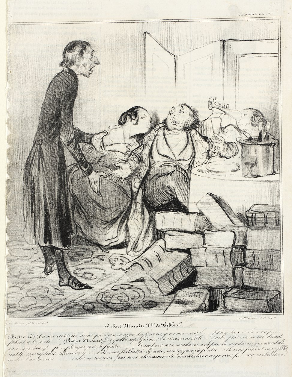 Robert Macaire, bibelförsäljare av Honoré Daumier