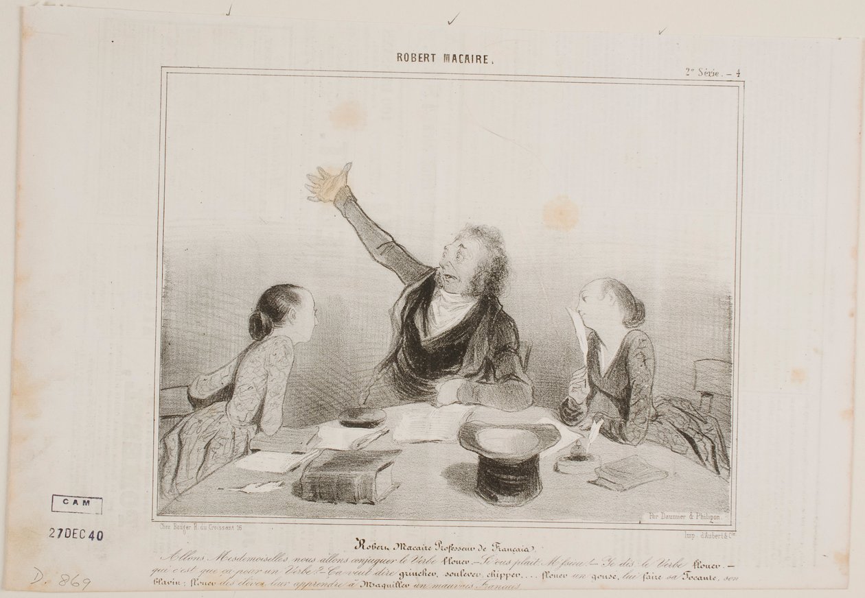 Robert Macaire, professor i franska av Honoré Daumier