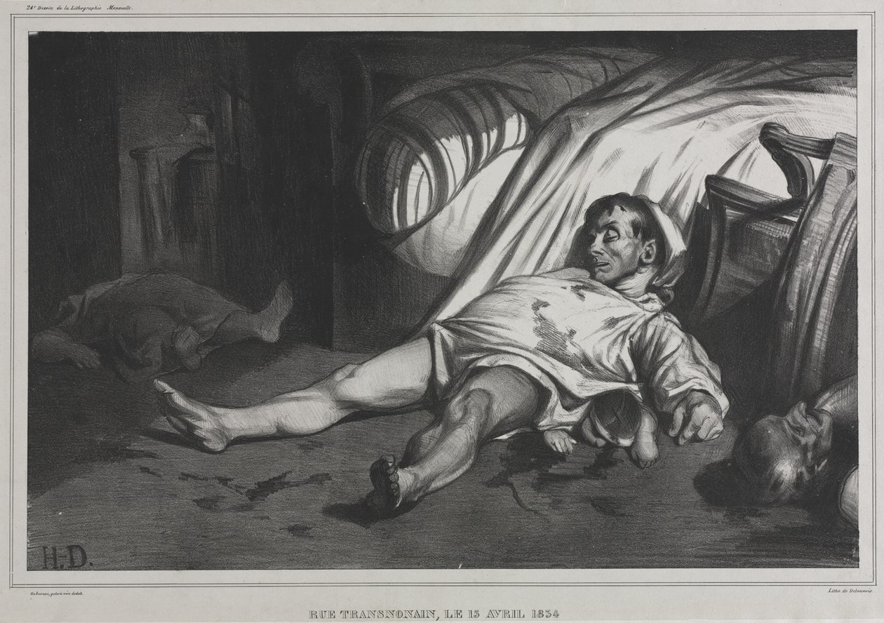 Rue Transnonain, 15 april 1834 av Honoré Daumier