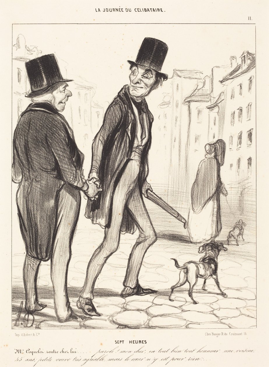 Klockan sju av Honoré Daumier