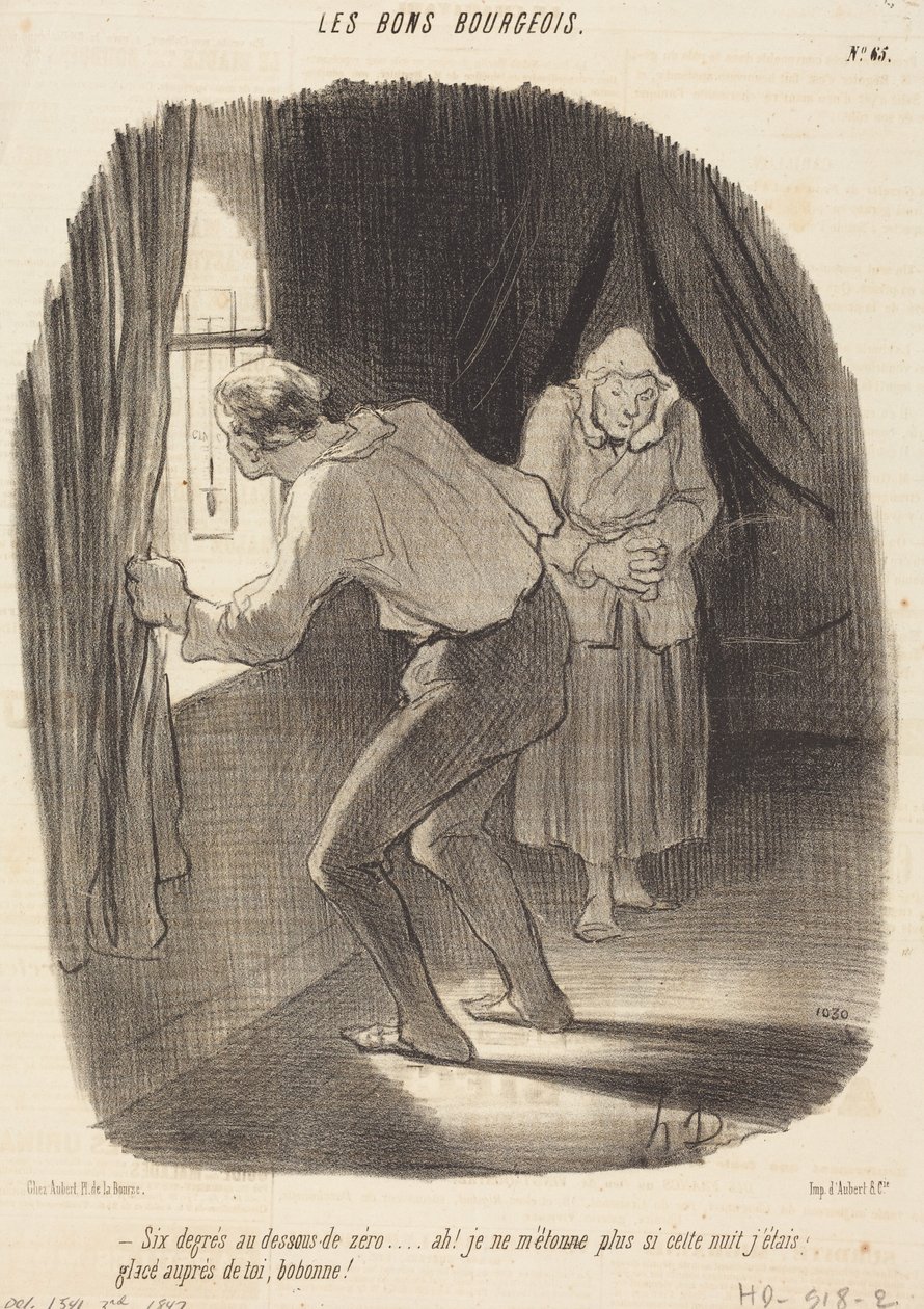 Sex grader under noll... av Honoré Daumier