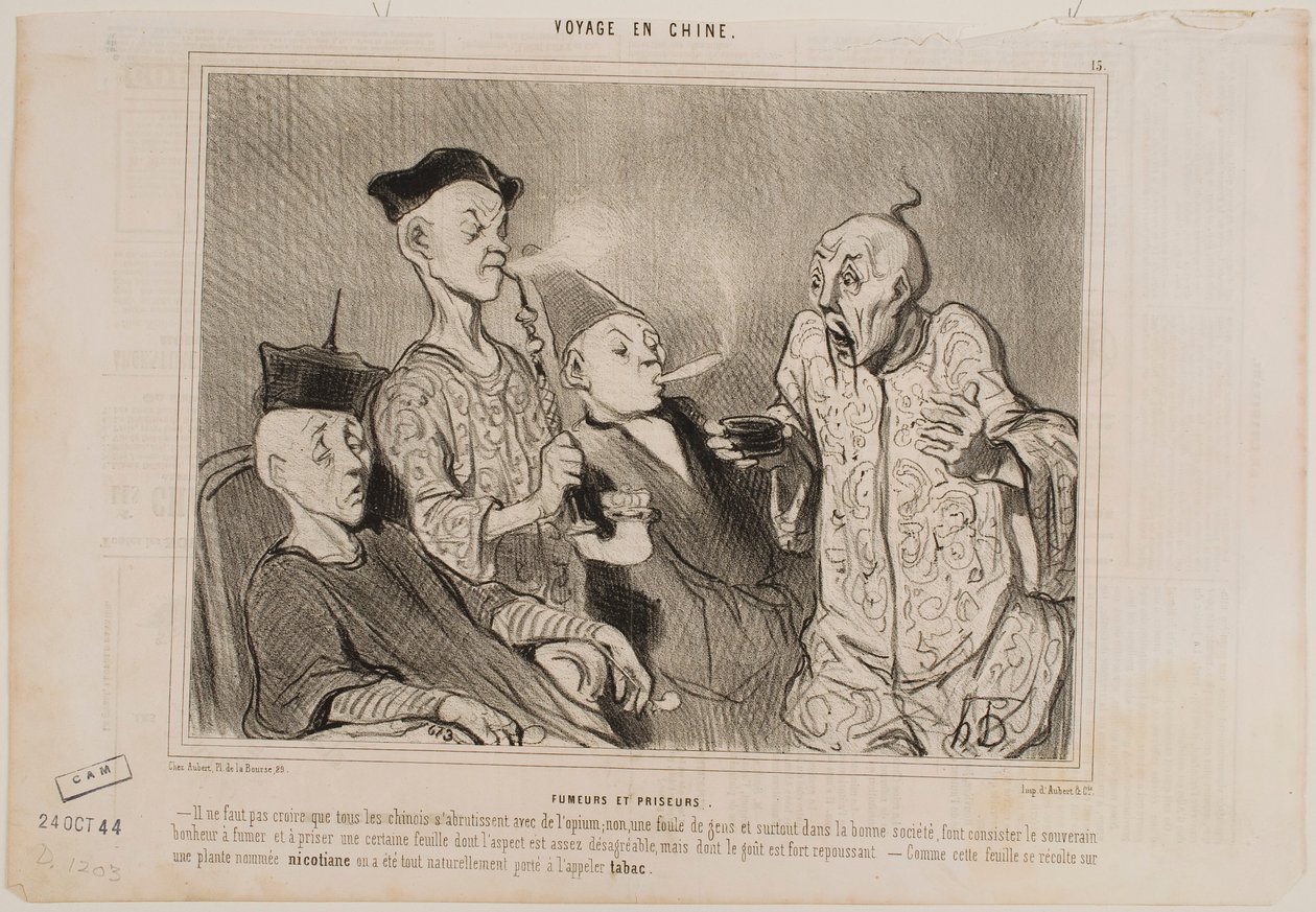 Rökare och snusare av Honoré Daumier