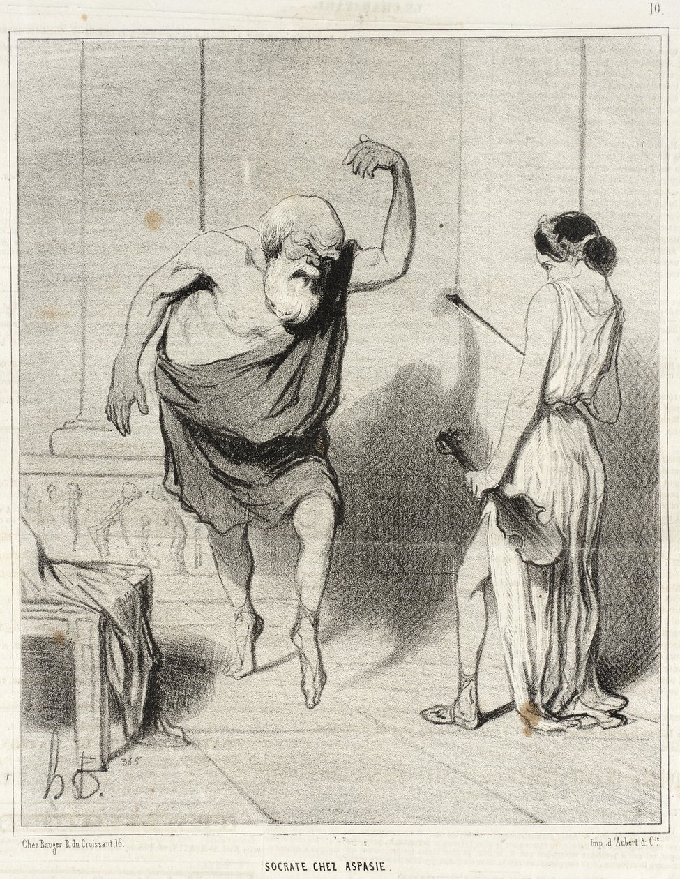 Sokrates hos Aspasia av Honoré Daumier