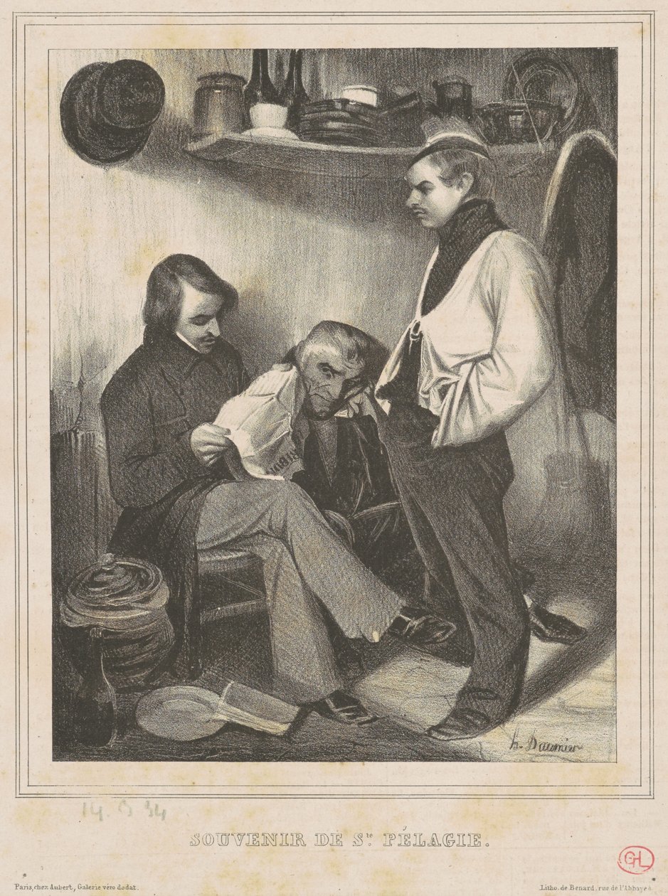 Åminnelse av St. Pelagia av Honoré Daumier