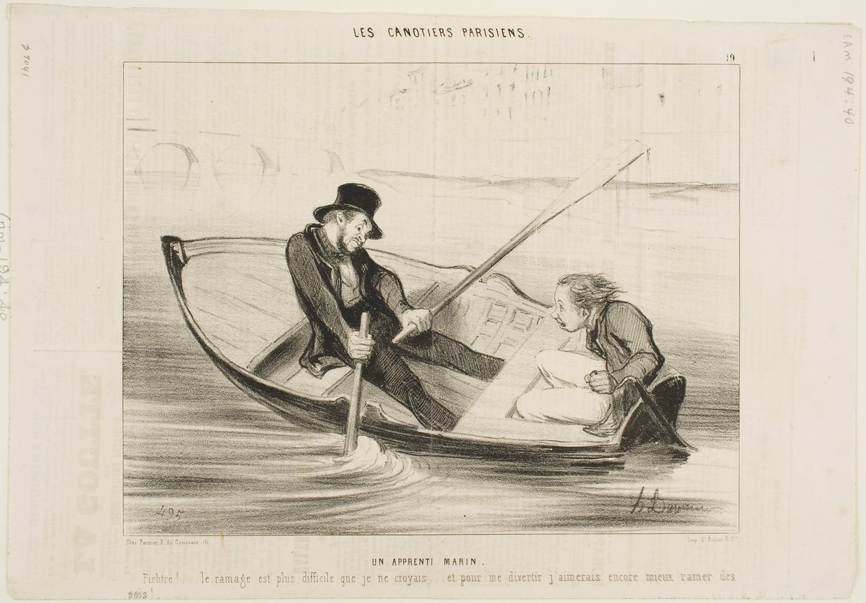 Den oerfarne sjömannen av Honoré Daumier