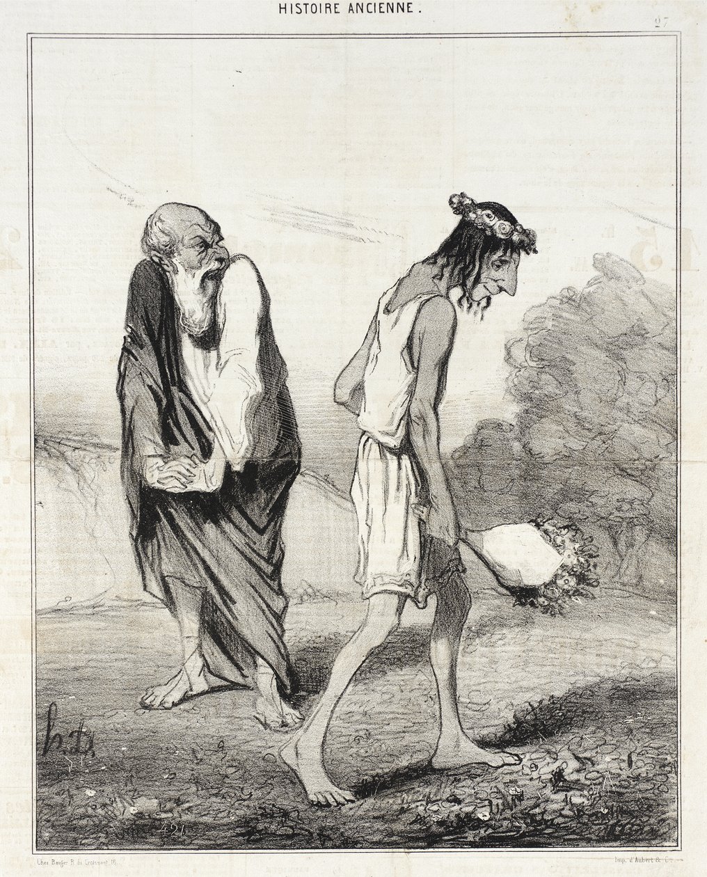 Telemakos härjad av kärleken av Honoré Daumier