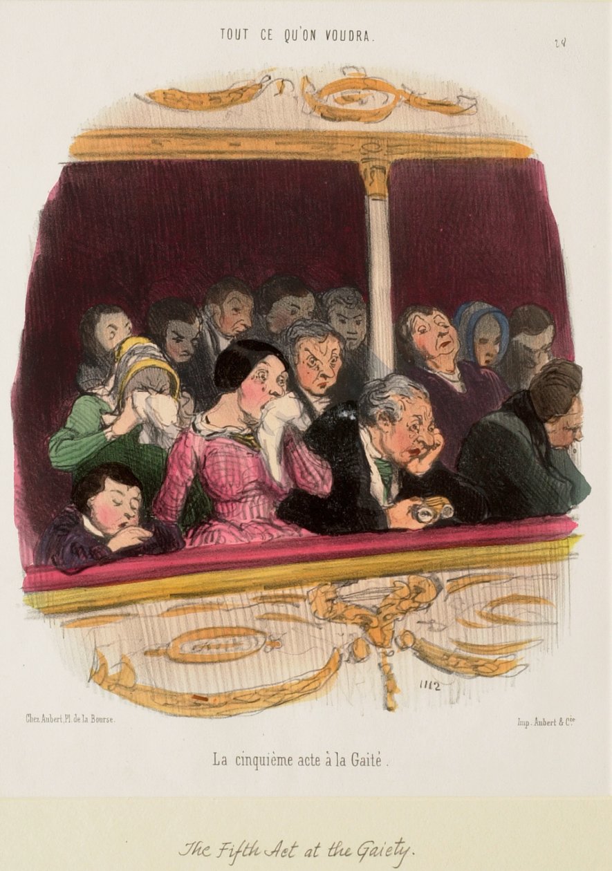 Femte akten på Gaiety av Honoré Daumier
