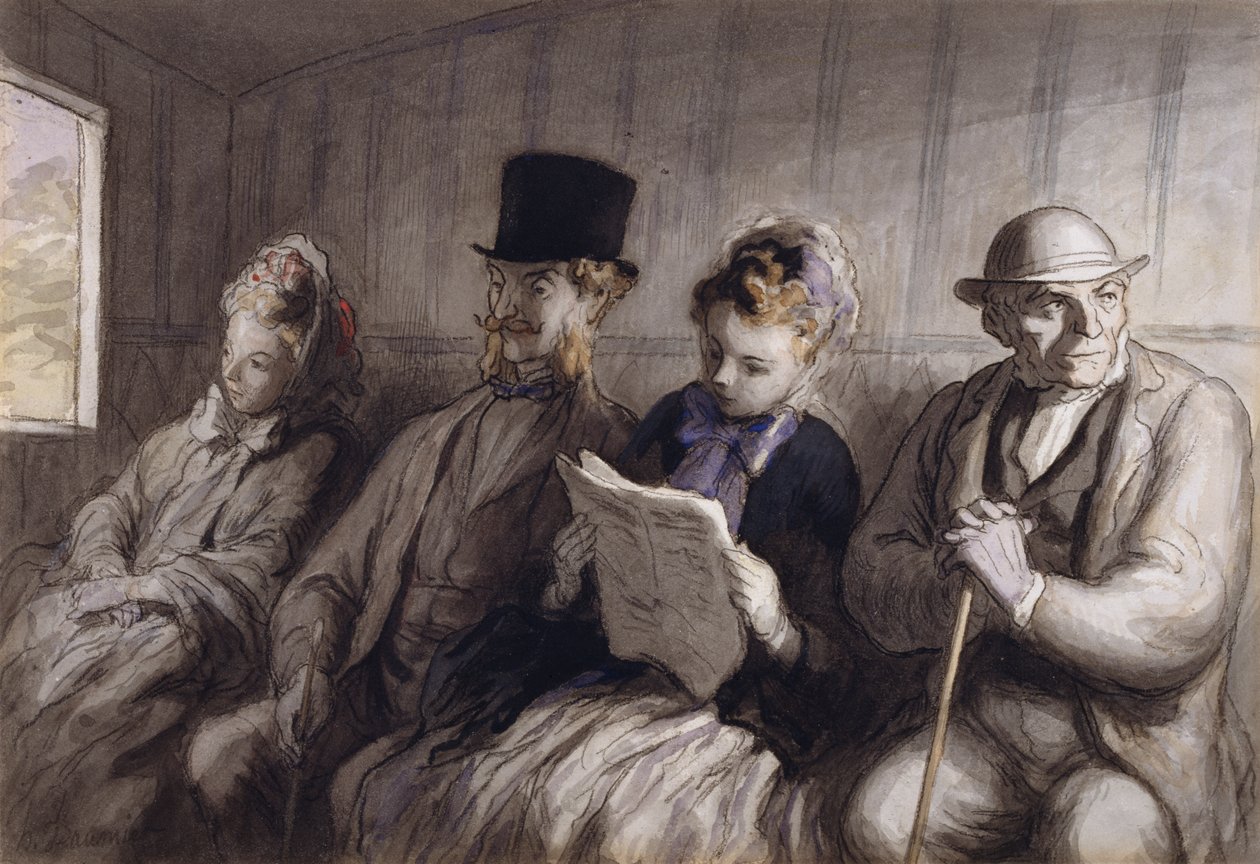 Förstaklassvagnen av Honoré Daumier