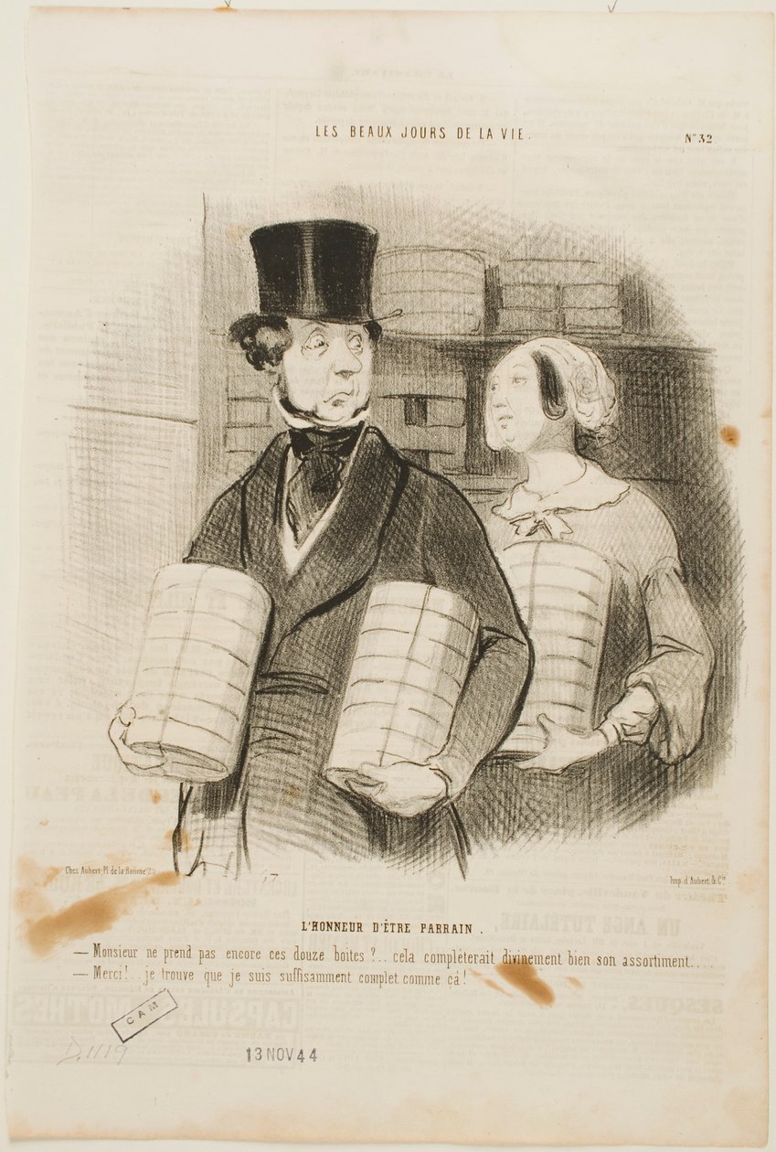Äran att vara gudfar av Honoré Daumier