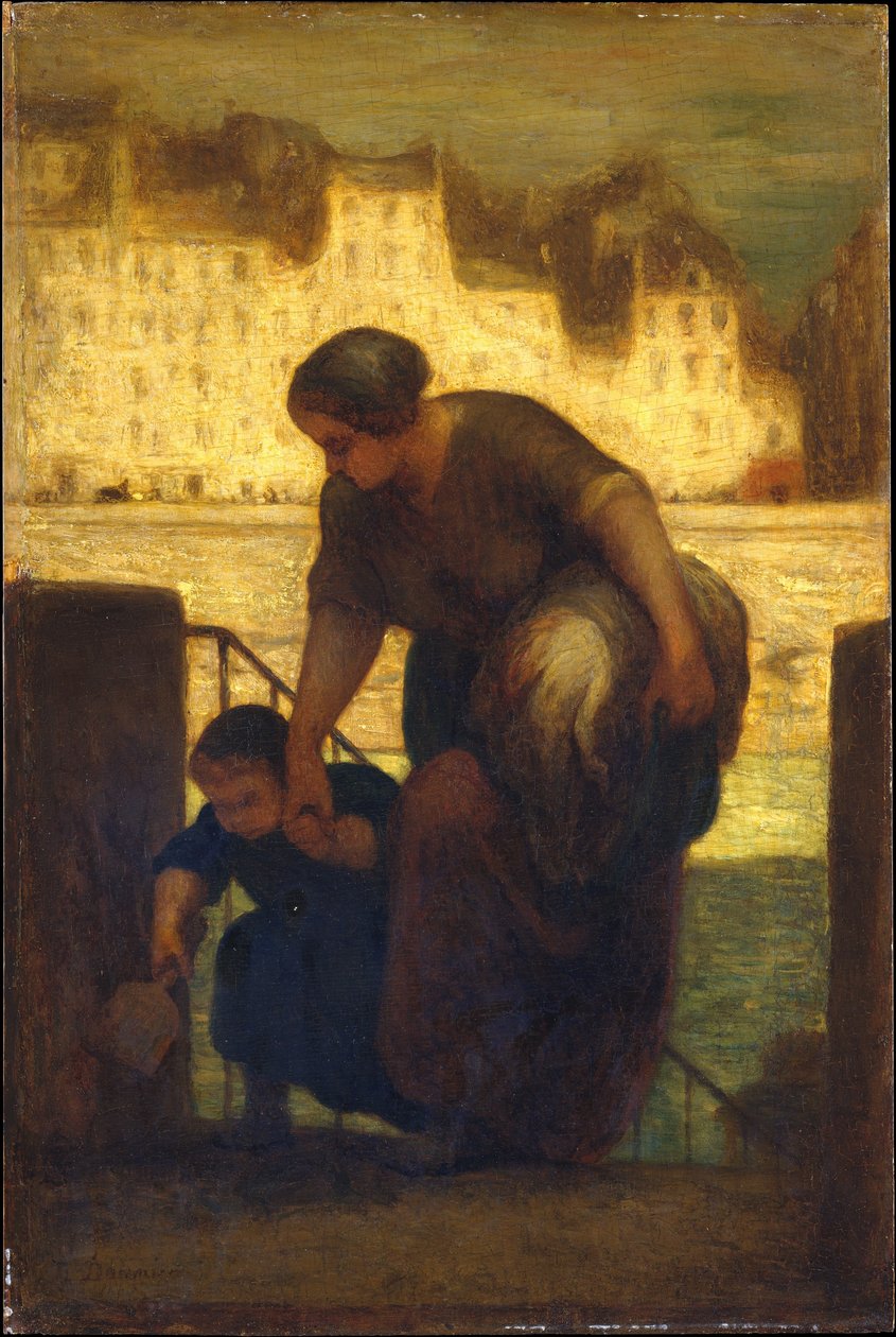 Tvätterskan av Honoré Daumier