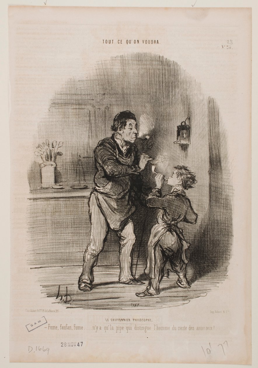 Den filosofiske lumpsamlaren av Honoré Daumier