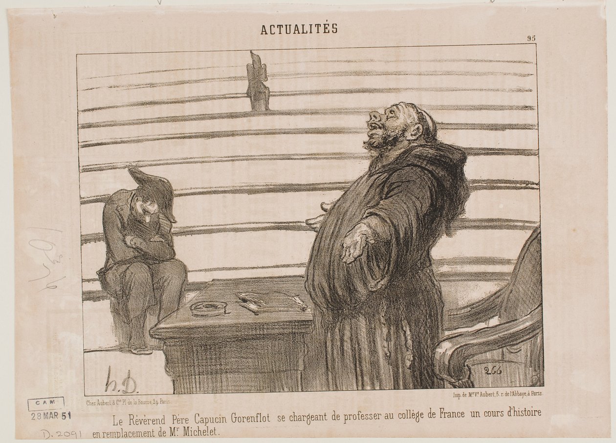 Den vördnadsvärde fadern av kapucinorden av Honoré Daumier