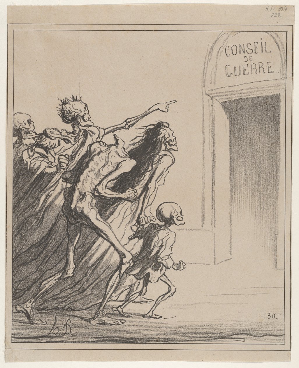 Vittnena - Krigsrådet av Honoré Daumier
