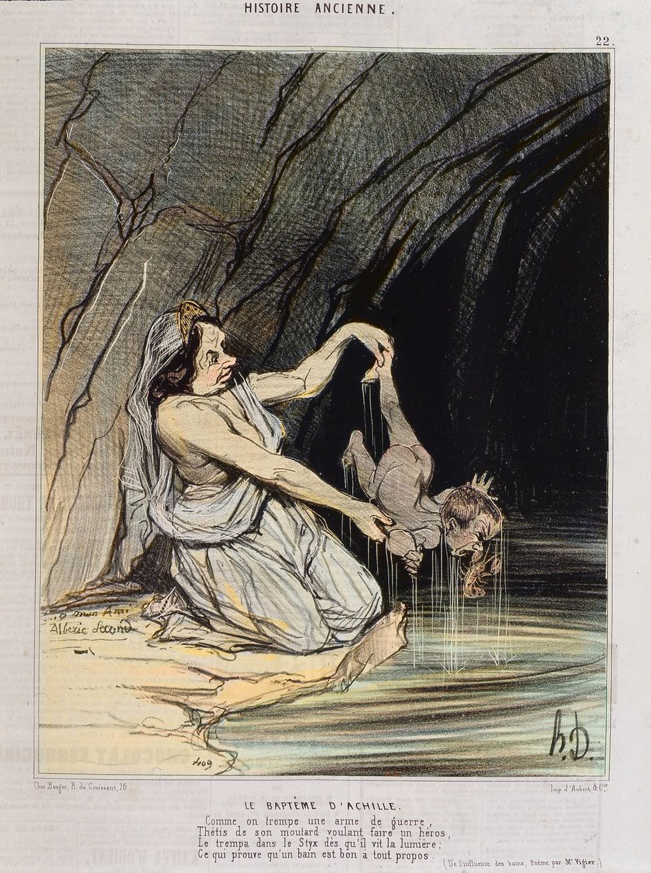 Akilles dop - i "" Charivari "" v.1840 - Honore Daumier av Honoré Daumier
