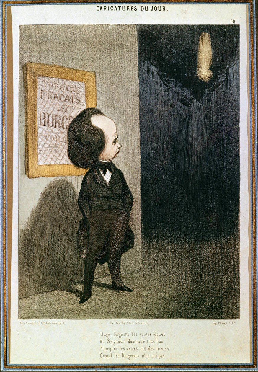 Misslyckandet med Victor Hugos burgraver (1802 - 1885), 1843. Tecknad av Honoré Daumier (1808 - 1879). Paris, Victor Hugo-museet. av Honoré Daumier