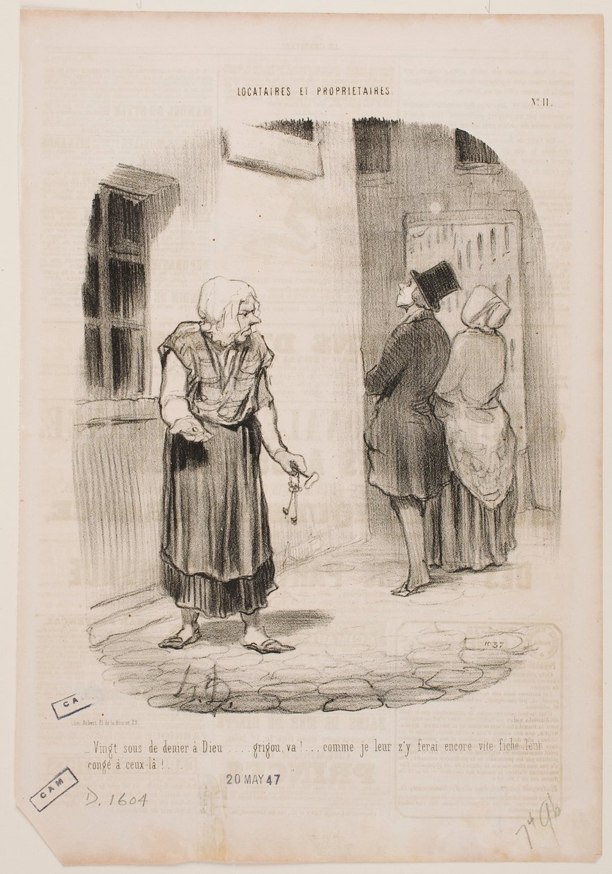 De sista tjugo centen gick till Gud... Scrooge... av Honoré Daumier