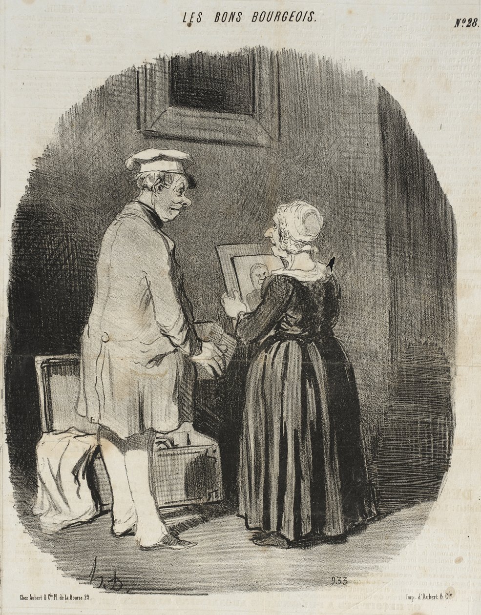 Titta, min fru, där är mitt porträtt hos daguerreotypisten... av Honoré Daumier