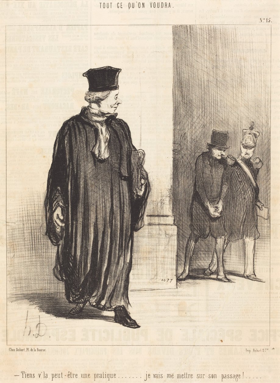 Titta, kanske en kund av Honoré Daumier