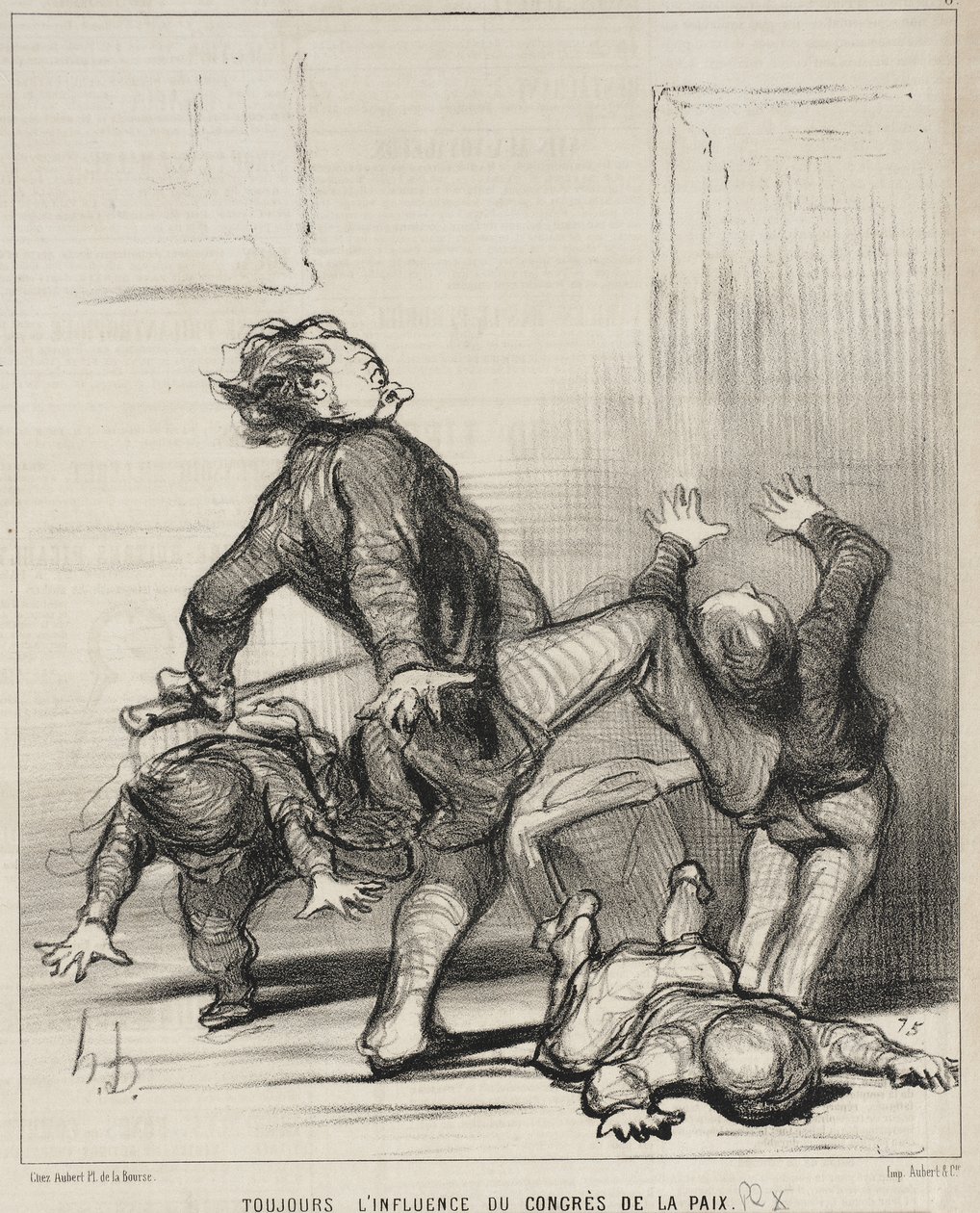 Fortfarande fredskongressens inflytande av Honoré Daumier