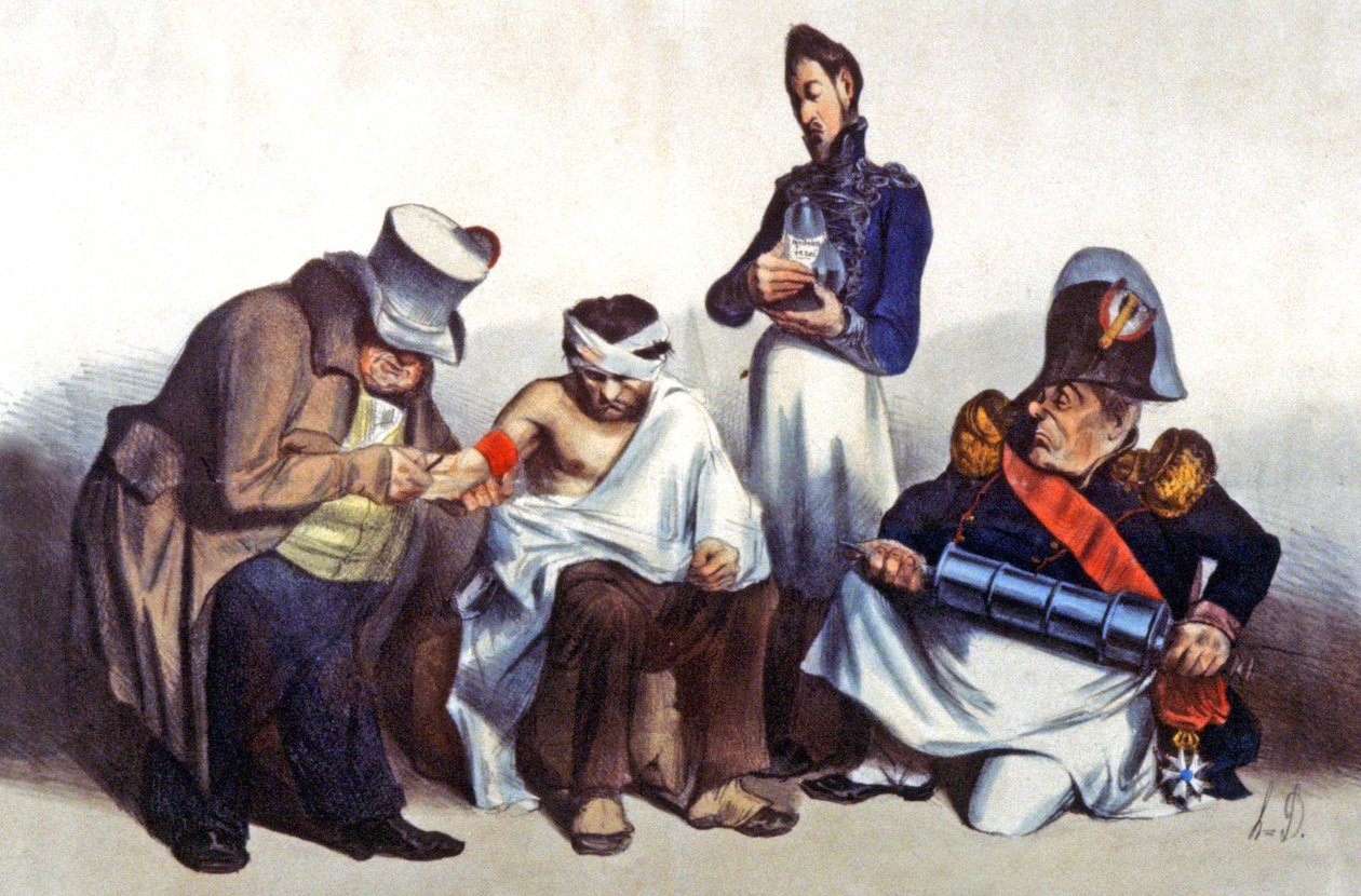 Behandling av Frankrike efter revolutionen 1830 av Honoré Daumier