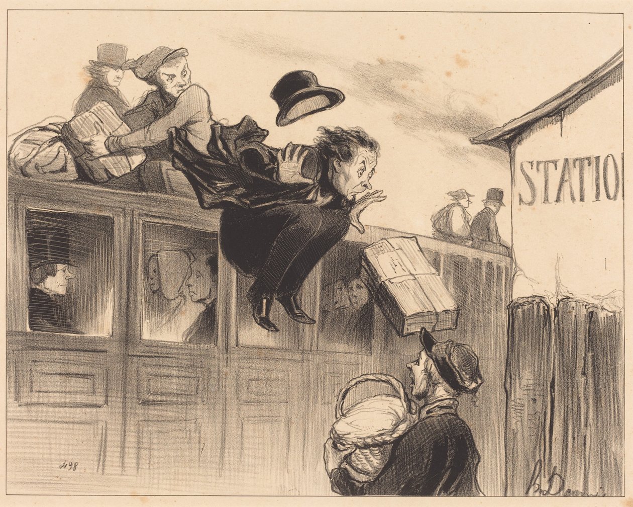 Trettio sekunders uppehåll av Honoré Daumier