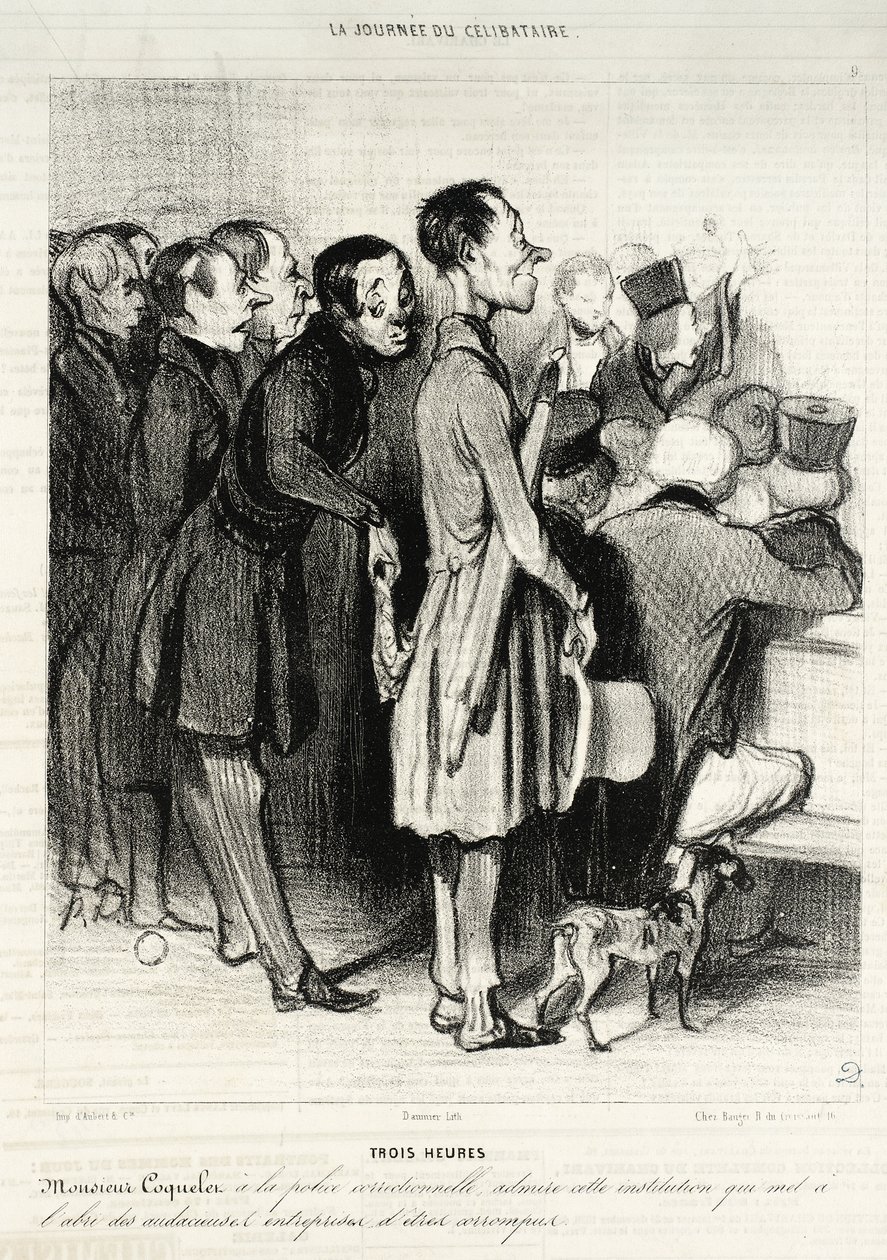 Klockan tre... av Honoré Daumier