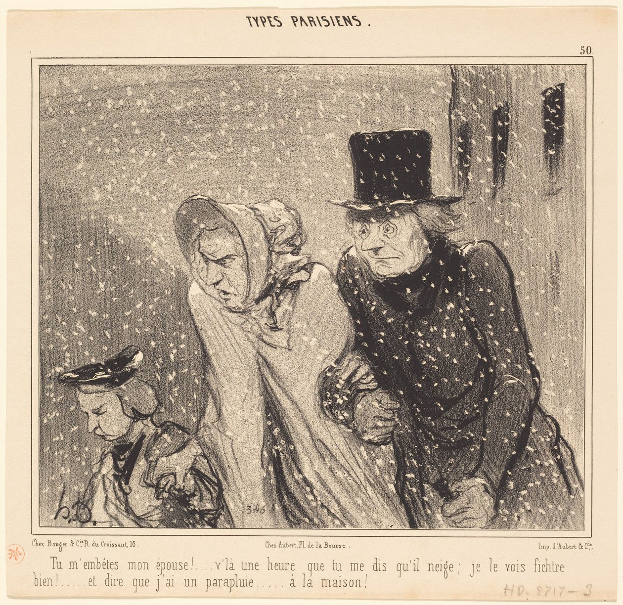 Du stör mig, min fru!... här är en timme... av Honoré Daumier