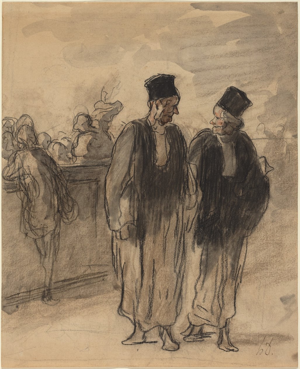 Två advokater av Honoré Daumier