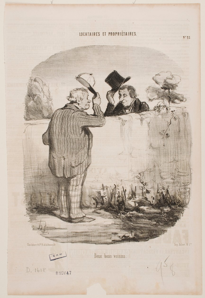 Två goda grannar av Honoré Daumier