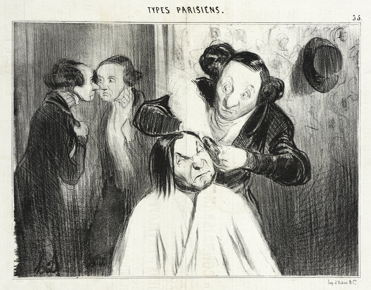 Parisiska typer (serie av tryck) av Honoré Daumier