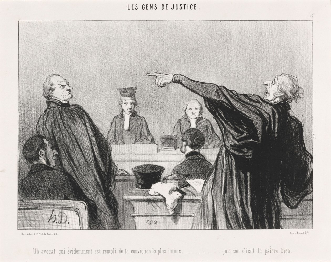 En advokat som är... fylld av den innerliga övertygelsen... av Honoré Daumier