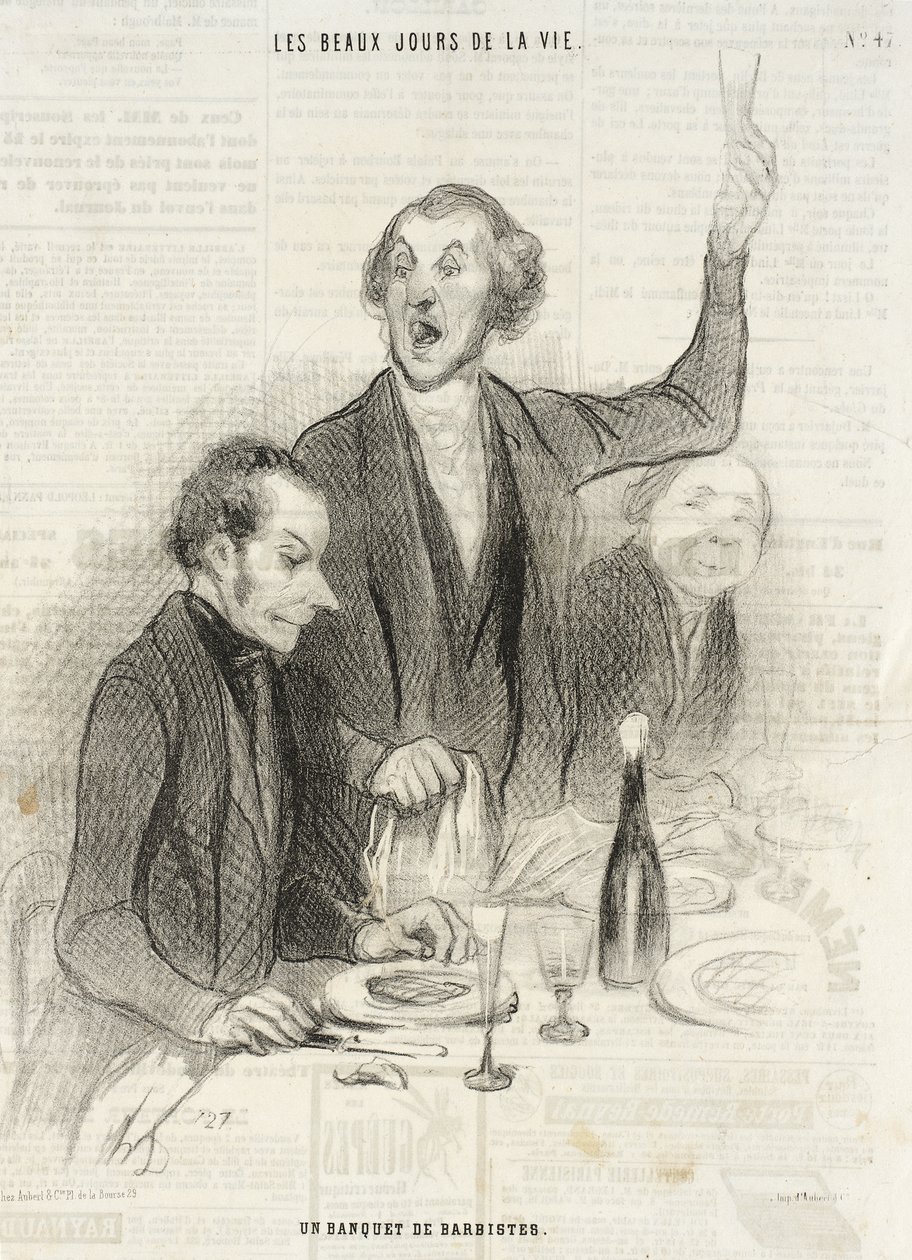 En bankett av barberare av Honoré Daumier
