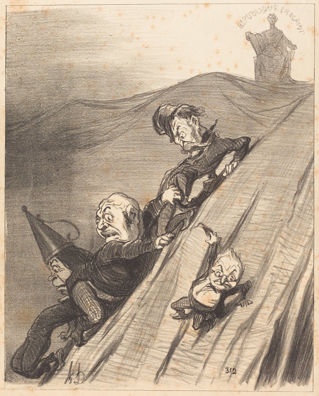 En farlig väg av Honoré Daumier