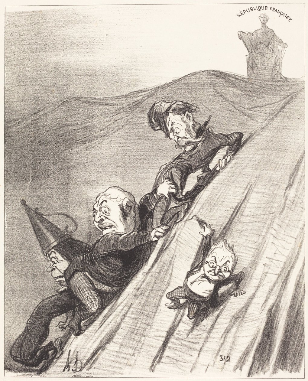 En farlig väg av Honoré Daumier