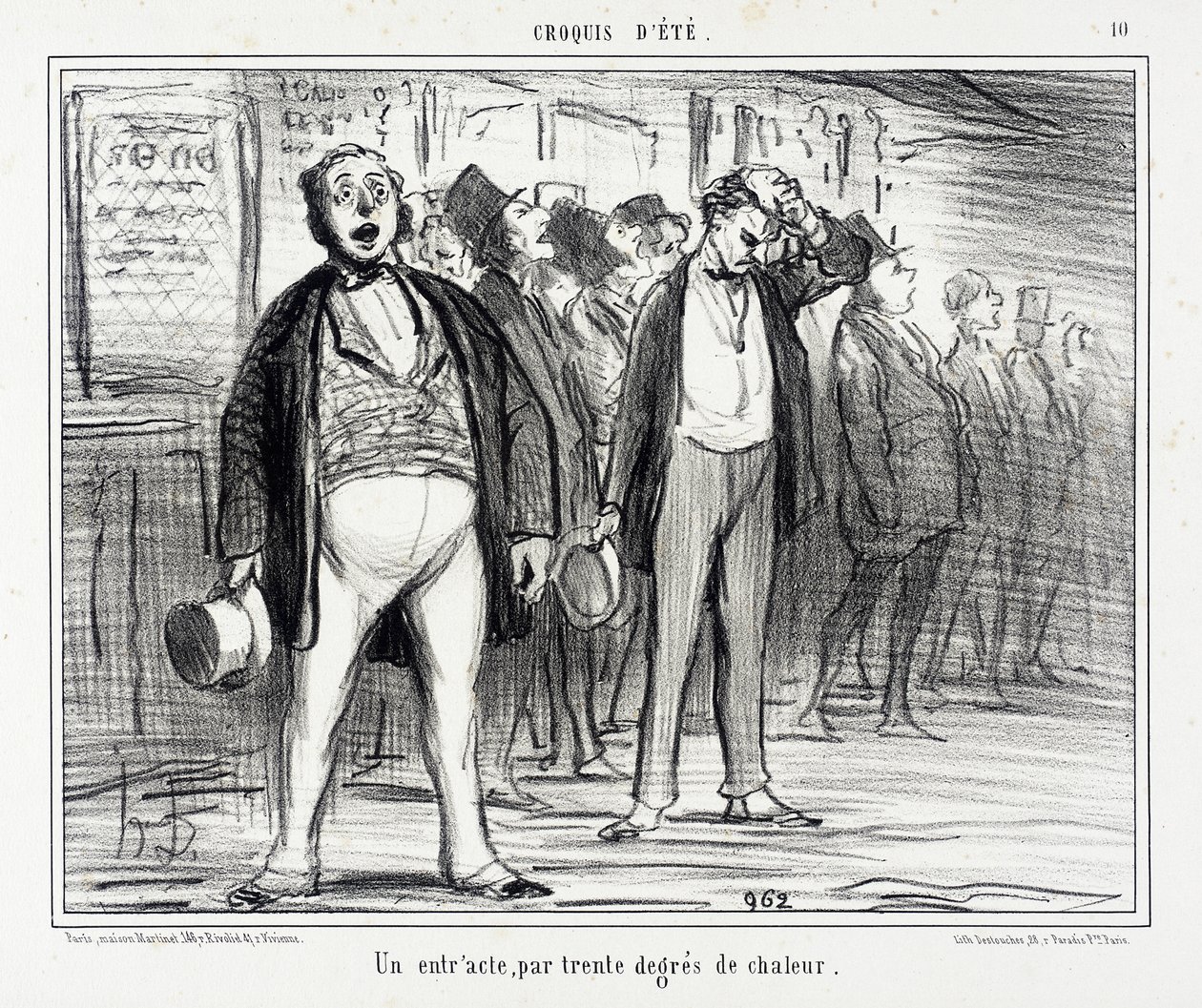 En paus i trettio graders värme av Honoré Daumier