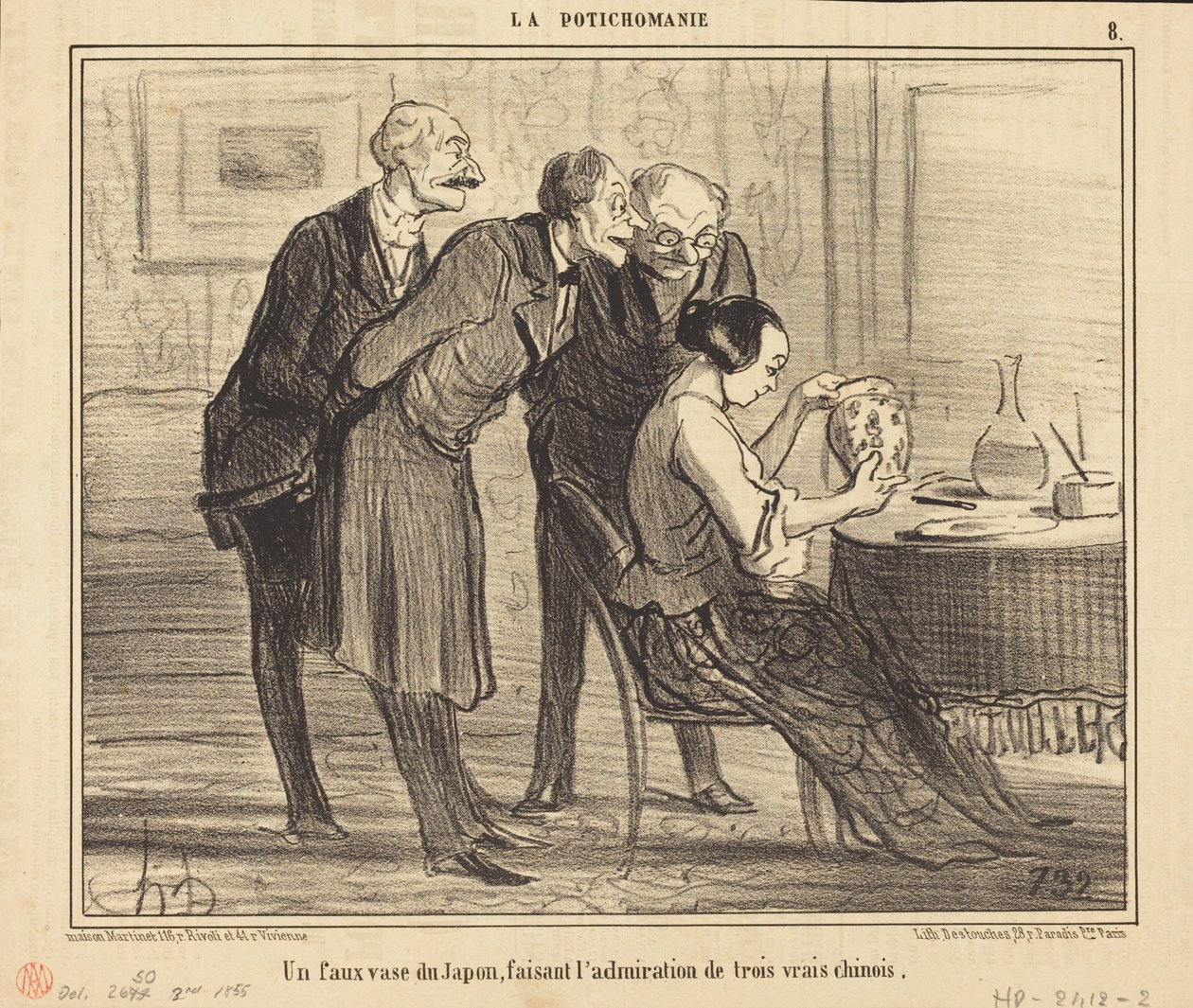 En falsk japansk vas som ... av Honoré Daumier